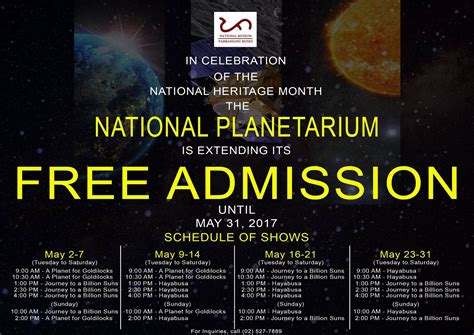 Planetarium Schedule of Shows for May 2017 | Baby Talks