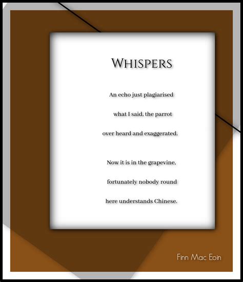 Whispers-Finn Mc Eoin | Poetry For All Seasons and Emotions