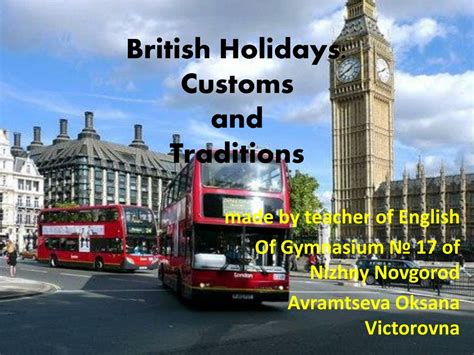 PPT - British Holidays: Customs and Traditions PowerPoint Presentation - ID:8950469