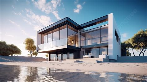 Exterior Of A Contemporary Beach House In Stunning 3d Renderings ...