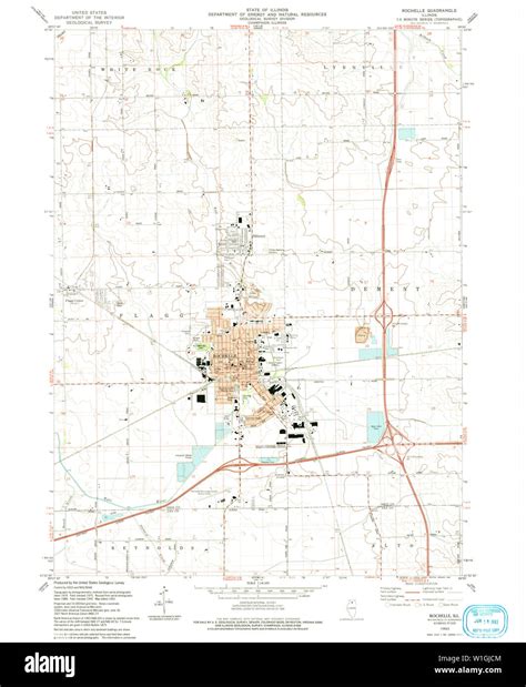 Rochelle illinois map Cut Out Stock Images & Pictures - Alamy