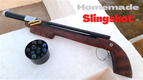 DIY Slingshot || homemade powerful slingshot gun || wooden slingshot ...