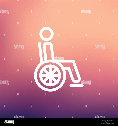 Disabled person thin line icon Stock Vector Image & Art - Alamy