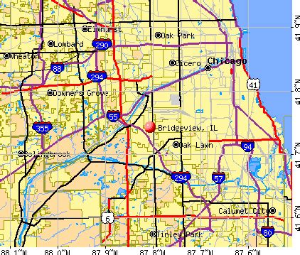 Bridgeview, Illinois (IL 60457) profile: population, maps, real estate, averages, homes ...