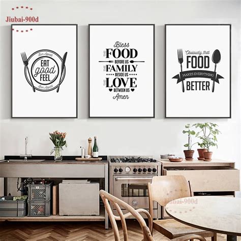 Aliexpress.com : Buy Kitchen Decor Food Quote Canvas Painting Wall Art Print Poster, Wall ...