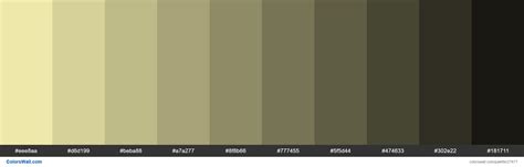 Shades of Pale Goldenrod color #EEE8AA hex - ColorsWall