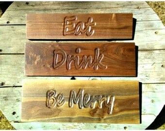 Eat Drink & be Merry shelf sitter sign block