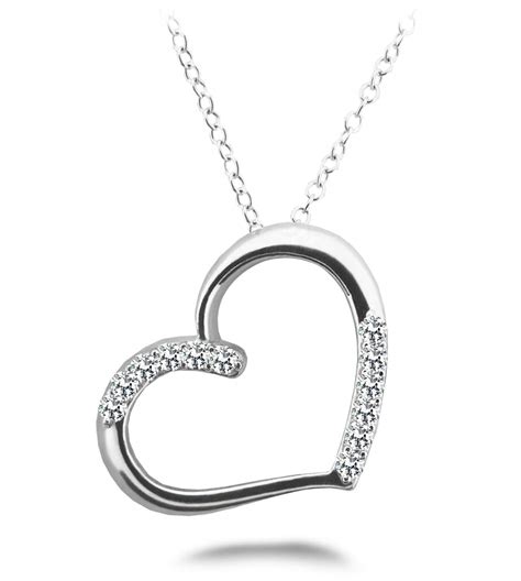 Diamond Detail Heart Pendant