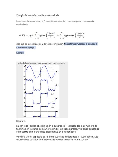 Ejemplo de Funcionamiento Con La Serie de Fourier | Fourier Series | Spectral Density