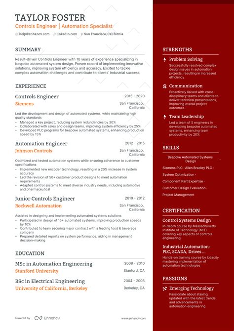 5 Controls Engineer Resume Examples & Guide for 2023