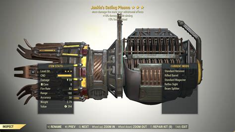 3* Junkie's GATLING PLASMA Aim Damage [Faster Reload] Fallout 76 (PC) - Buy Fallout 76 Items for PC