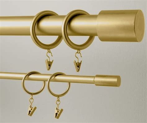Round Metal Curtain Rings (Set Of 7) - Antique Brass in 2020 | Gold curtain rods, Metal curtain ...