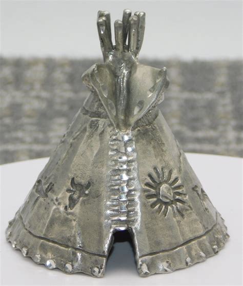 Native American Teepee with Symbols Figurine 1993 MWFP USA Pewter ...