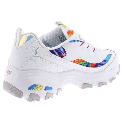 Skechers D'Lites Summer Fiesta Womens Leather Fitness Fashion Sneakers