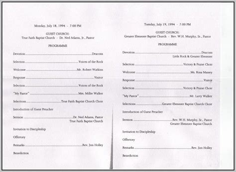 Printable Prayer Breakfast Program Sample