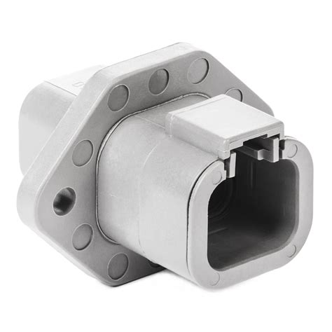 DTP04-4P-L012 - DTP Series - 4 Pin Receptacle - Welded Flange, Gray ...