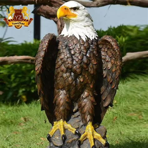 Factory Wholesale Large Fiberglass Statue Resin Eagle Sculpture for Garden Decoration - Garden ...