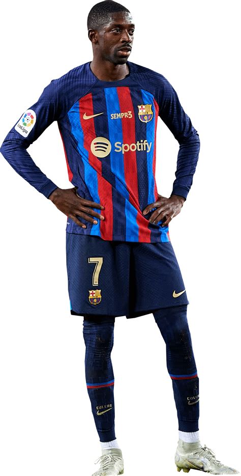 Ousmane Dembélé Barcelona football render - FootyRenders