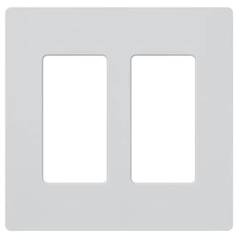 Lutron Claro 2-Gang Standard Screwless Decorator Wall Plate, Mist in the Wall Plates department ...