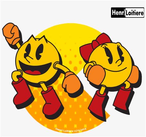 Pacman And Mspacman By Mariohenri On Deviantart - Pac Man Ms Pac Man PNG Image | Transparent PNG ...