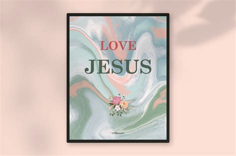 Jesus Loves You Typography Poster, Christian Poster, Marble Jesus Poster, I Love Jesus, Jesus ...