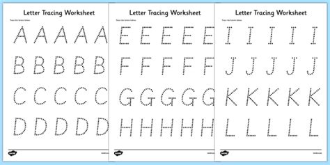 Letters Numbers and Shapes Tracing Worksheet - fine motor skills