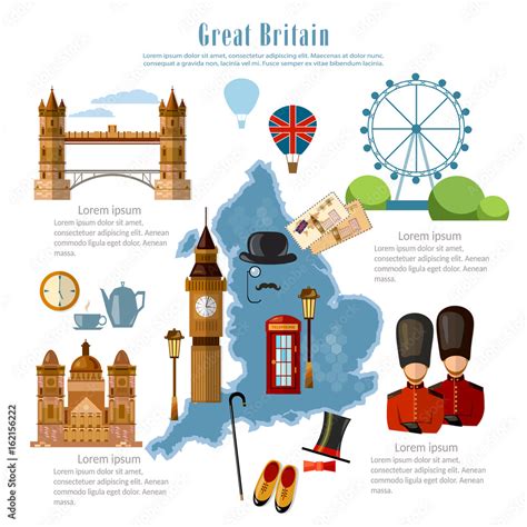 Vecteur Stock Great Britain infographics. sights, culture, England ...