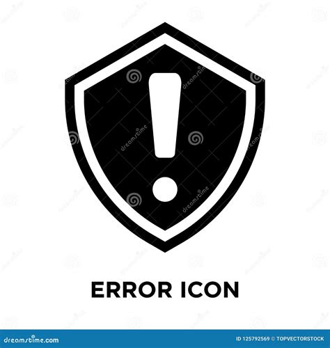 Error Icon Vector Isolated on White Background, Logo Concept of Stock Vector - Illustration of ...