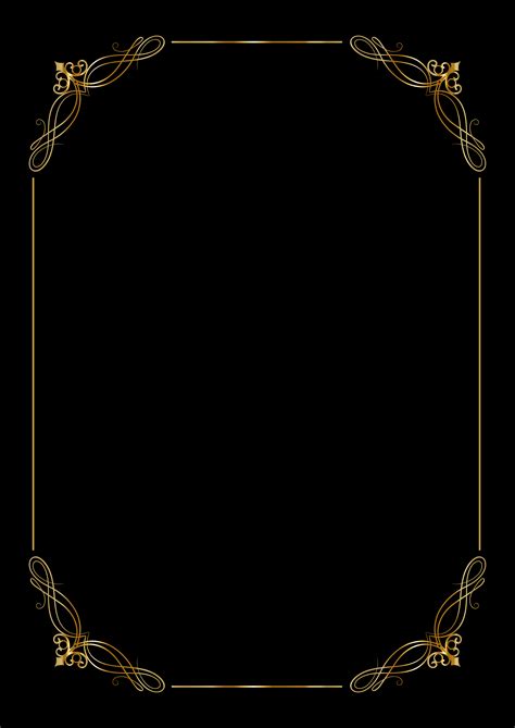 Elegant gold border 1263642 Vector Art at Vecteezy