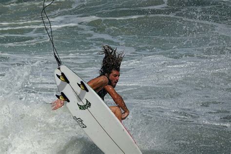 Flagler Beach Man In White Surfing Board On Water During Daytime Usa Image Free Photo