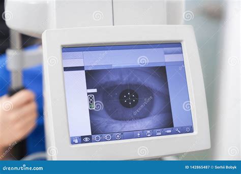 Eye Diagnosis On Eye Test Machine With Screen. Royalty-Free Stock Photo | CartoonDealer.com ...