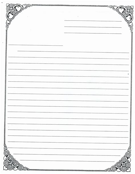 Letter Writing Paper Template Inspirational Lined Paper for Kids Printable | Letter writing ...