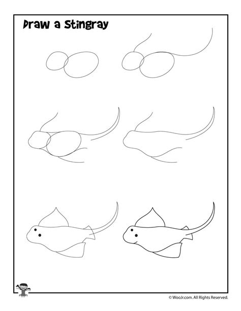 How to Draw a Stingray | Woo! Jr. Kids Activities : Children's Publishing | Drawings, Childrens ...