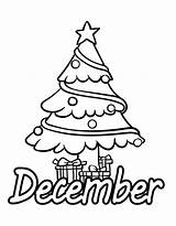 December Coloring Pages sketch template