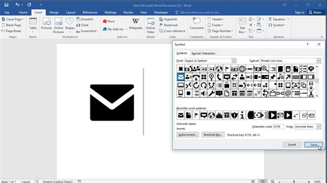 How to insert all mail symbol in word - YouTube