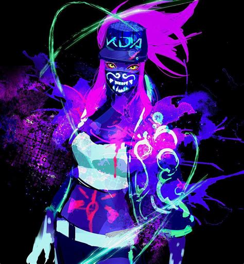 KDA Akali Neon Wallpapers - Wallpaper Cave