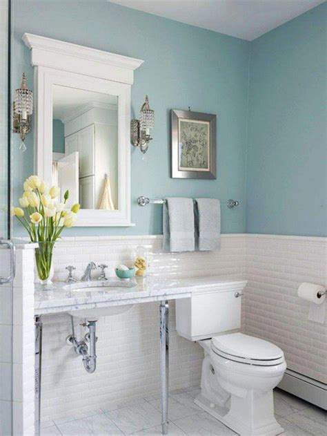 Blue Bathroom Paint Color Ideas #BlueBathrooms Blue White Bathroom Tile Ideas, Blue Bathroom ...