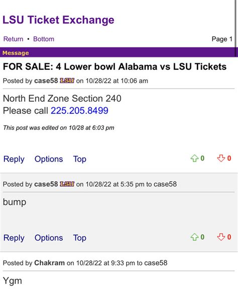 Careful. seems sketchy lsu vs bama tickets FS on TD | LSU Tickets