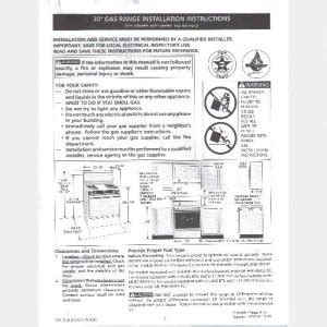 Frigidaire Gallery Range Manual