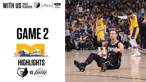 Memphis Grizzlies Highlights vs Los Angeles Lakers | Game 2 - YouTube