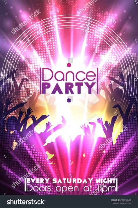 Disco Party Background - Vector Illustration - 290338694 : Shutterstock