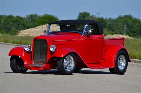 1932, Ford, Pickup, Roadster, Street, Rod, Hot, Streetrod, Hotrod, Red ...