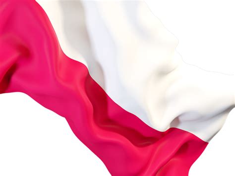 Waving flag closeup. Illustration of flag of Poland