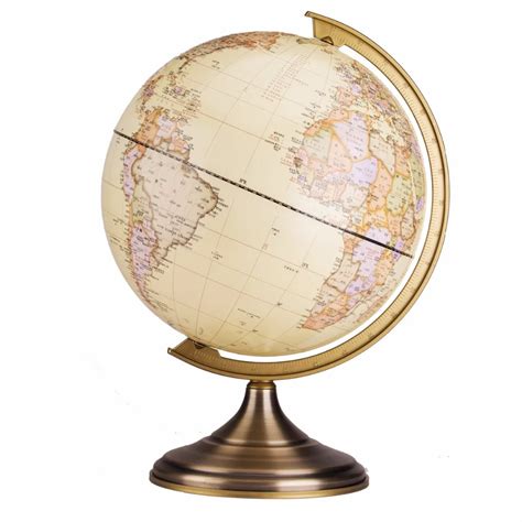 Retro HD 20cm World Map Globe metal base children's teaching map instrument home decorations ...