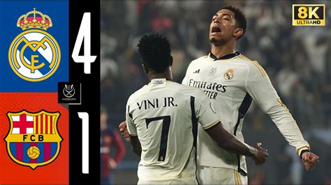 ريال مدريد 4-1 برشلونة - أبرز اللقطات وجميع الأهداف - نهائي كأس السوبر ...