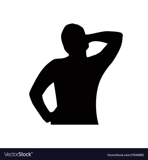 Thinking silhouette Royalty Free Vector Image - VectorStock