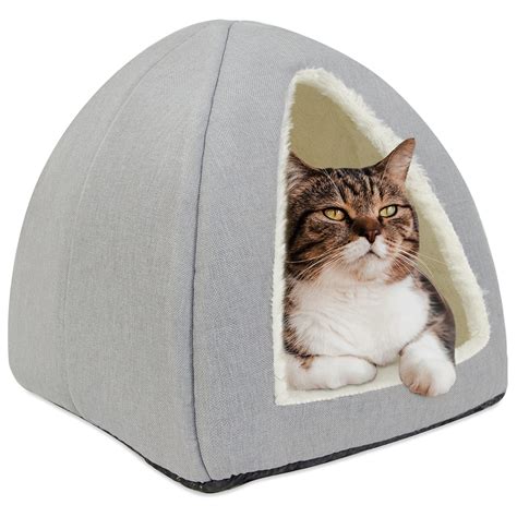 Buy Tierecare Cat Cave Bed for Indoor Cats House Fluffy Kitten Bed Warm Enclosed Covered Cat ...