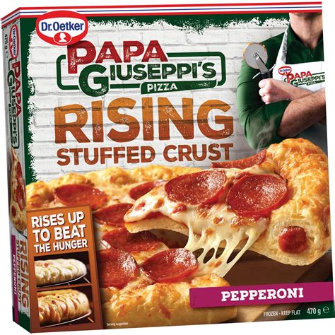 255 calories in Dr. Oetker Papa Giuseppis Rising Stuffed Crust Pepperoni Pizza (100g) calcount