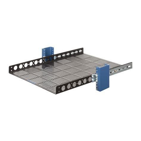 1U 2 Post Rack Shelf - 7" Solid, Flanges Down | 2PostRack.com