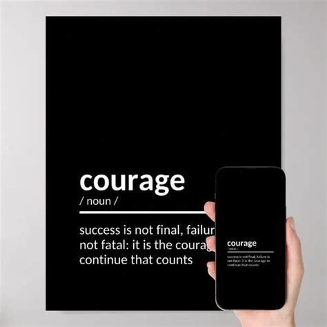 Courage Quote Poster | Zazzle